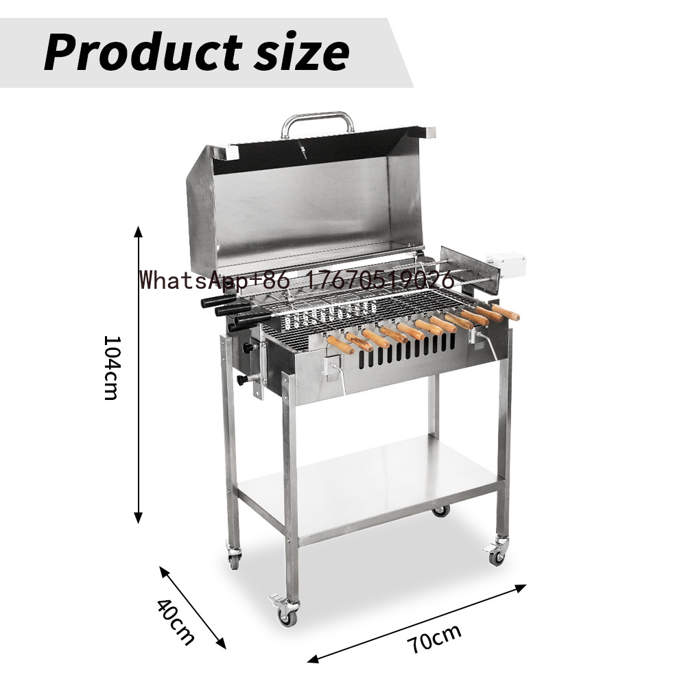 Pemanggang BBQ Arang Besar Mod - Outdoor Camping Trolley ulasan dan harga